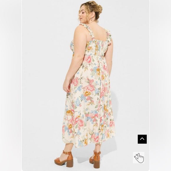 Torrid Maxi Challis Ruffle Strap Tiered Dress size 3 new without tags - Picture 4 of 9